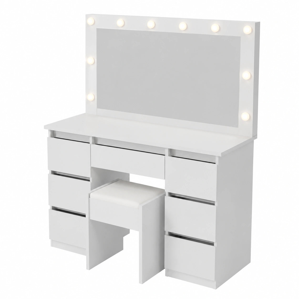 Schminktisch – moderner Stil, mit Stauraum, mit LED-Beleuchtung, mit Schubladen