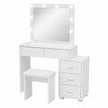 Schminktisch – 80 × 40 × 135 cm, mit Schubladen, für Wohnzimmer und Schlafzimmer