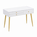 Schminktisch – 100 × 40 cm, moderner Stil, mit Schubladen, Gold, für Schlafzimmer