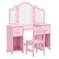 Schminktisch – aus Holz, Rosa