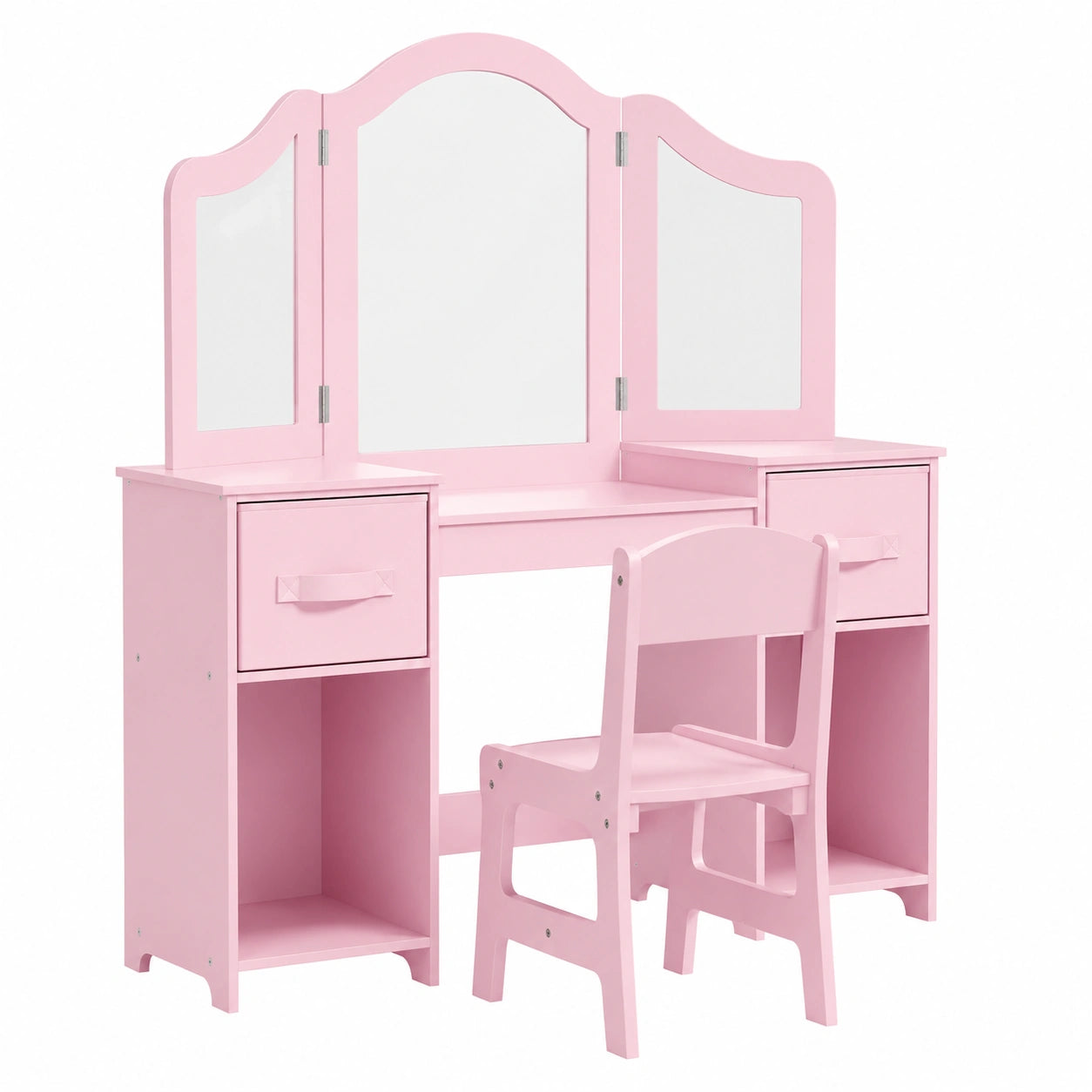 Schminktisch – aus Holz, Rosa