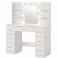 Schminktisch – moderner Stil, mit LED-Beleuchtung, mit Schubladen, mit Ablagen, für Schlafzimmer