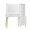 Schminktisch – 120 cm, moderner Stil, mit Schubladen, mit Ablagen, aus Glas